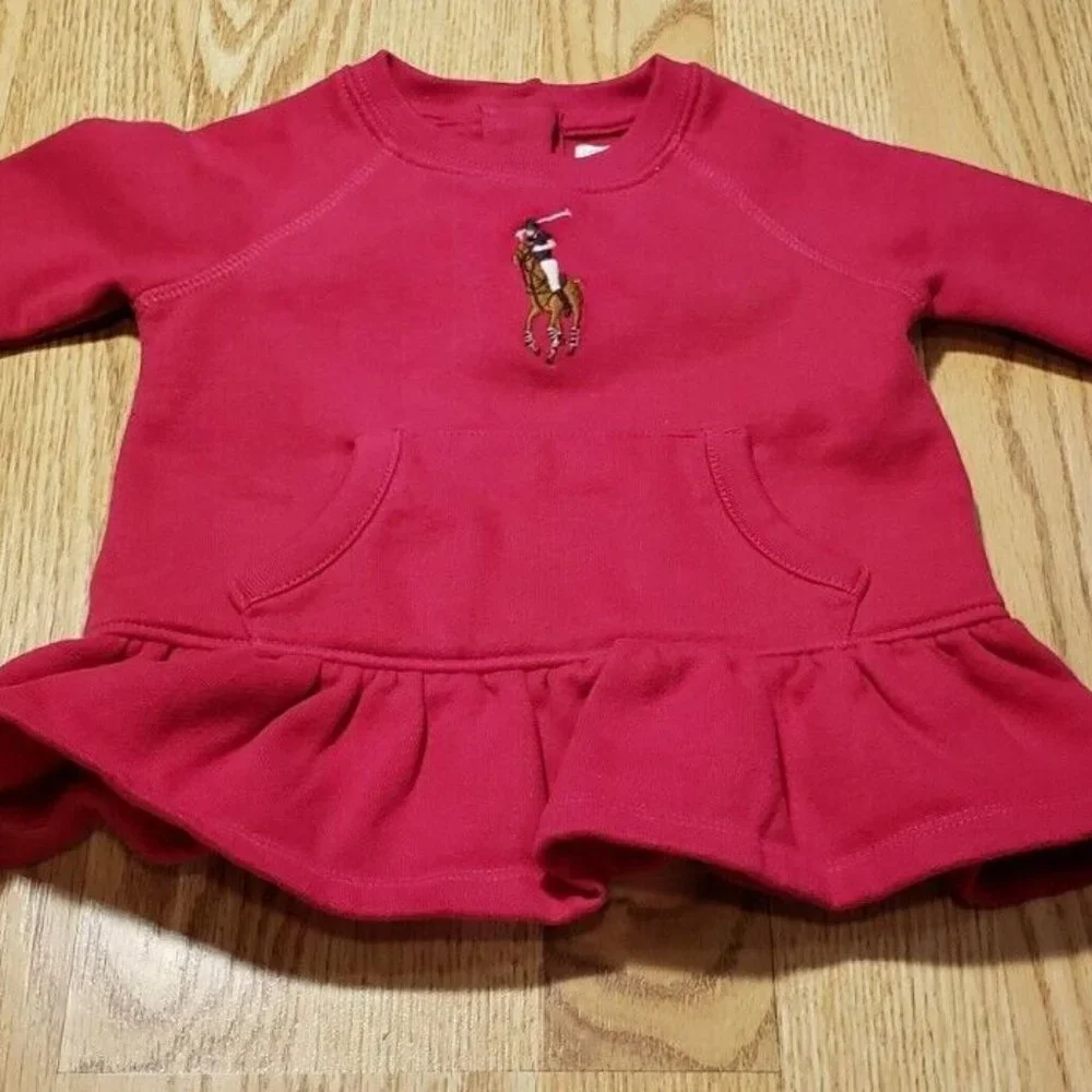 Ralph Lauren Girls Blouse  Size: 12 Months  Long Sleeve  Pink